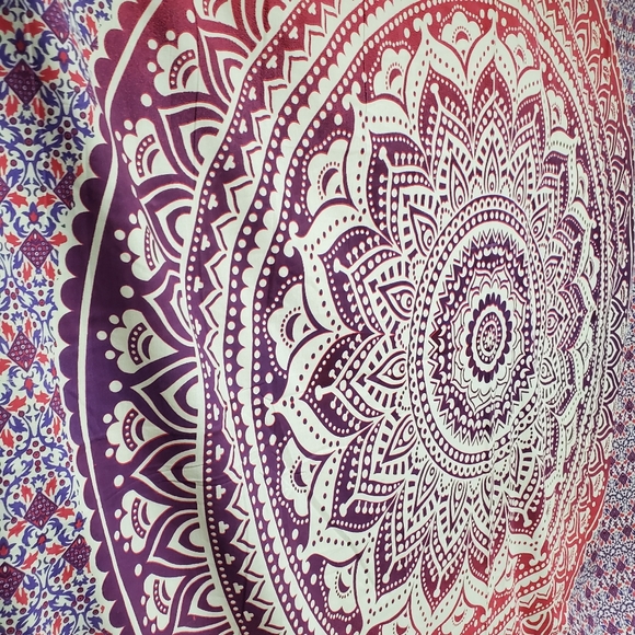 Big Pink and Purple Mandala Tapestry - Picture 7 of 10